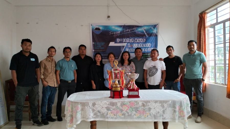 Organisers of the 2nd Inter-Ward volleyball Tournament during a press conference in Mokokchung